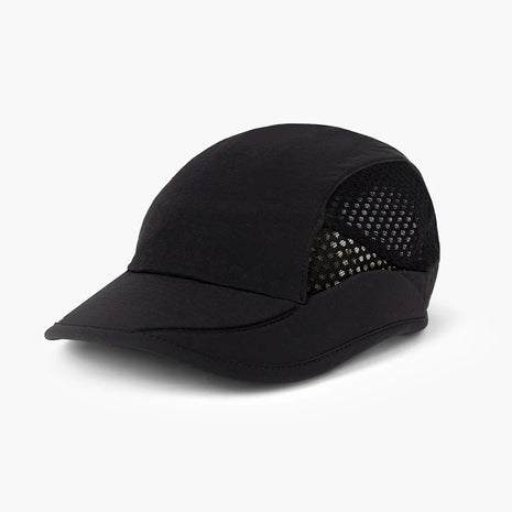 FSTCap-Elite-Ethereal by Ciele in black with lightweight breathable mesh, ultra-light technical running cap for Canada runners and outdoor use