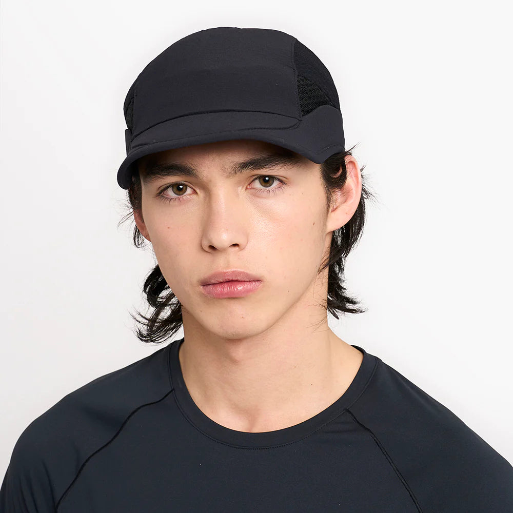 FSTCap-Elite-Ethereal by Ciele in black, ultralight technical running cap designed for performance and breathability in Canada