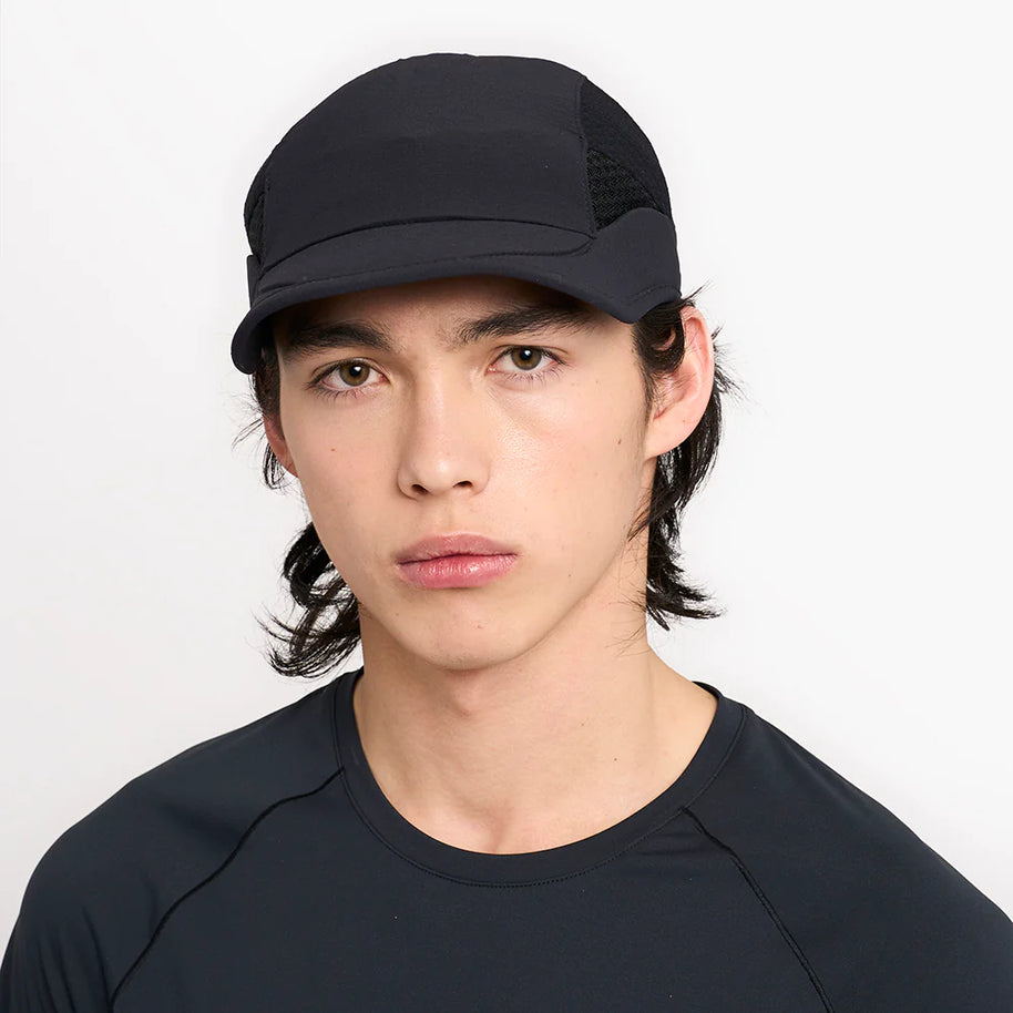 FSTCap-Elite-Ethereal by Ciele in black, ultralight technical running cap designed for performance and breathability in Canada