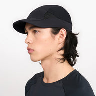 FSTCap-Elite-Ethereal by Ciele in black lightweight technical running cap with breathable mesh ideal for performance running in Canada