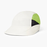 FSTCap-Elite-Ethereal by Ciele in white with green and black mesh, lightweight technical running cap designed for performance and breathability
