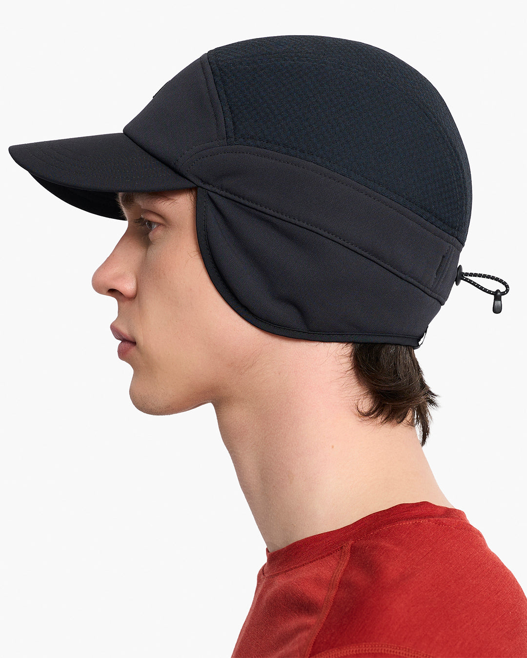 FSTCap SC - FLTWND - Iconic Athletics by Ciele in black winterized cap with COOLmatic fleece and carbon for warm breathable running in Canada