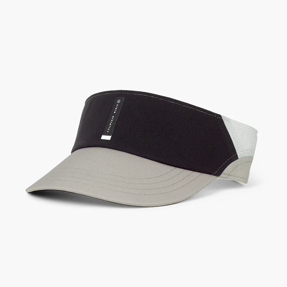 FSTVisorSC - Comp - IconicVC by Ciele in black and grey with soft curved brim, quick adjust closure, Flexweave fabric for running and outdoor use