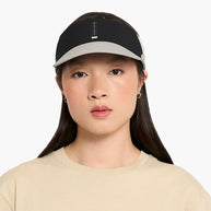 FSTVisorSC - Comp - IconicVC by Ciele in black and grey with soft curved brim and quick adjust closure, lightweight running visor from Canada