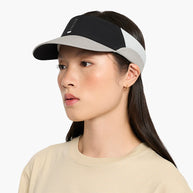 FSTVisorSC - Comp - IconicVC by Ciele in black and grey with quick adjust closure, soft curved brim, lightweight Flexweave fabric ideal for running