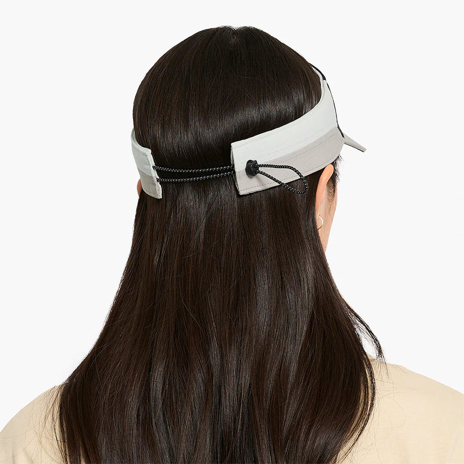 FSTVisorSC - Comp - IconicVC by Ciele in light grey with quick adjust closure and soft curved brim, lightweight running visor from Canada