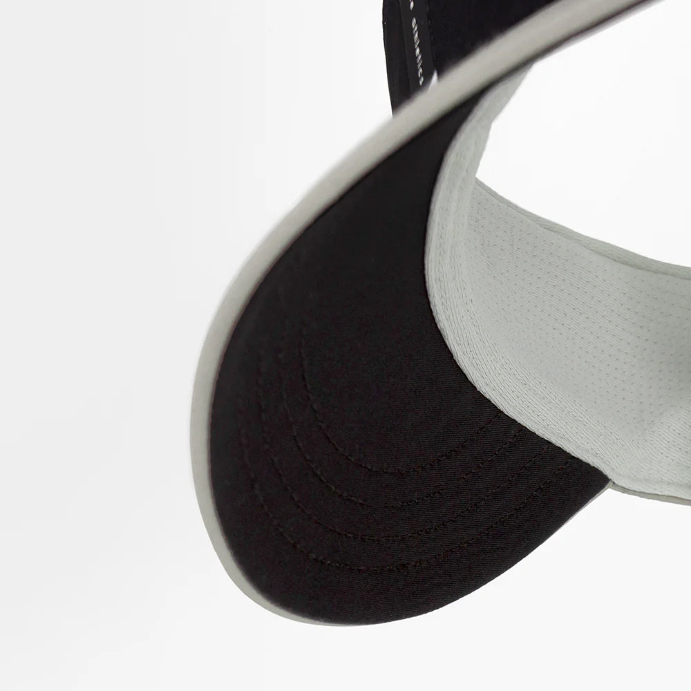 FSTVisorSC - Comp - IconicVC by Ciele in black with soft curved brim, quick adjust closure, Flexweave fabric, lightweight running visor