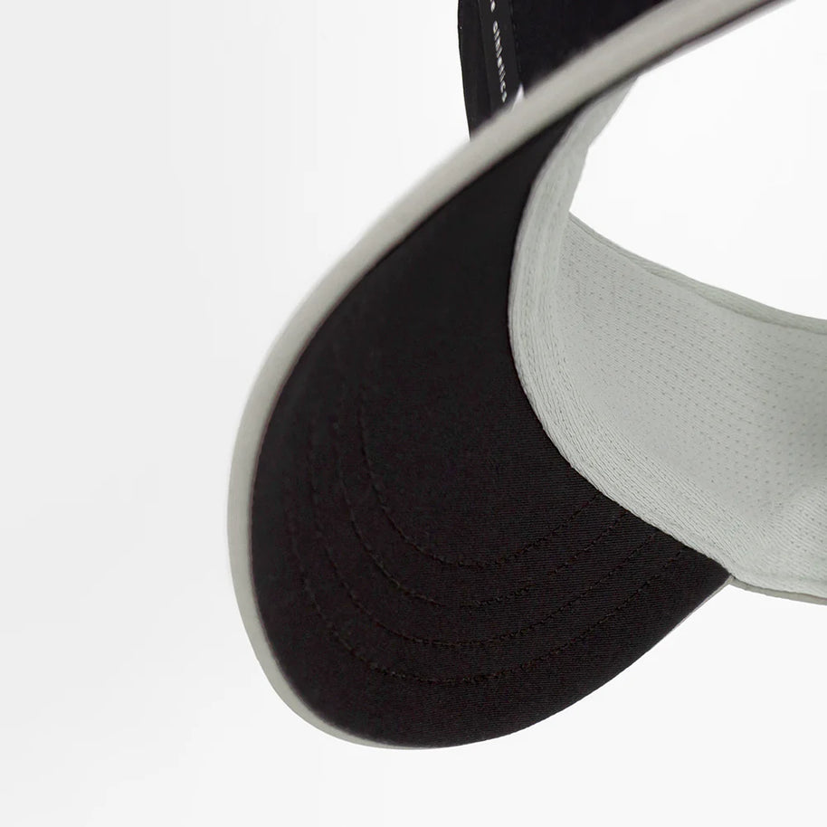 FSTVisorSC - Comp - IconicVC by Ciele in black with soft curved brim, quick adjust closure, Flexweave fabric, lightweight running visor