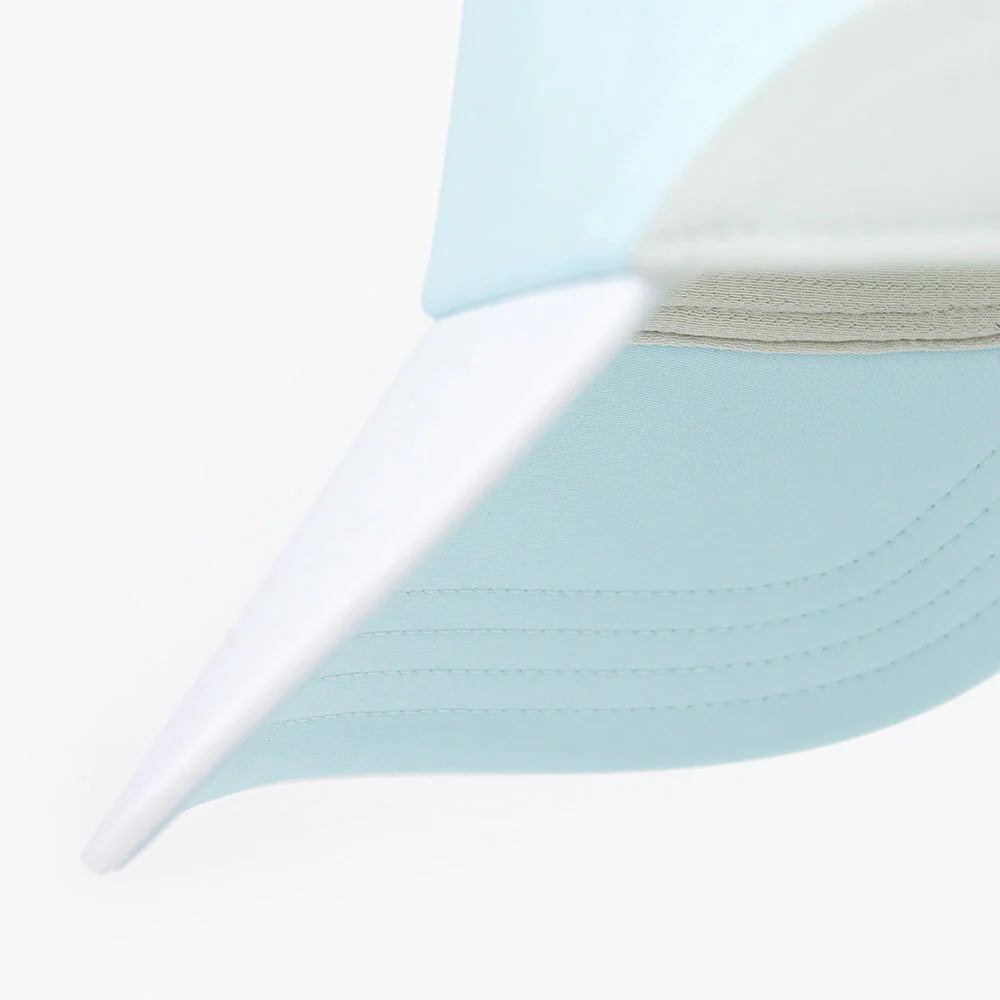 FSTVisorSC - Comp - IconicVC by Ciele in light blue and white with soft curved brim and quick adjust closure for running and outdoor use