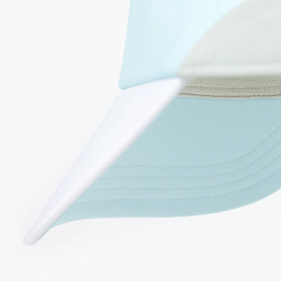 FSTVisorSC - Comp - IconicVC by Ciele in light blue and white with soft curved brim and quick adjust closure for running and outdoor use