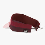 FSTVisorSC - Comp - IconicVC by Ciele in burgundy and pink with soft curved brim and quick adjust closure for running and outdoor use