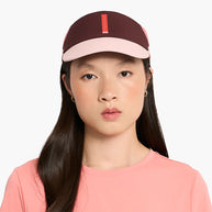 FSTVisorSC - Comp - IconicVC by Ciele in burgundy and pink with quick adjust closure soft curved brim ideal for running in Canada