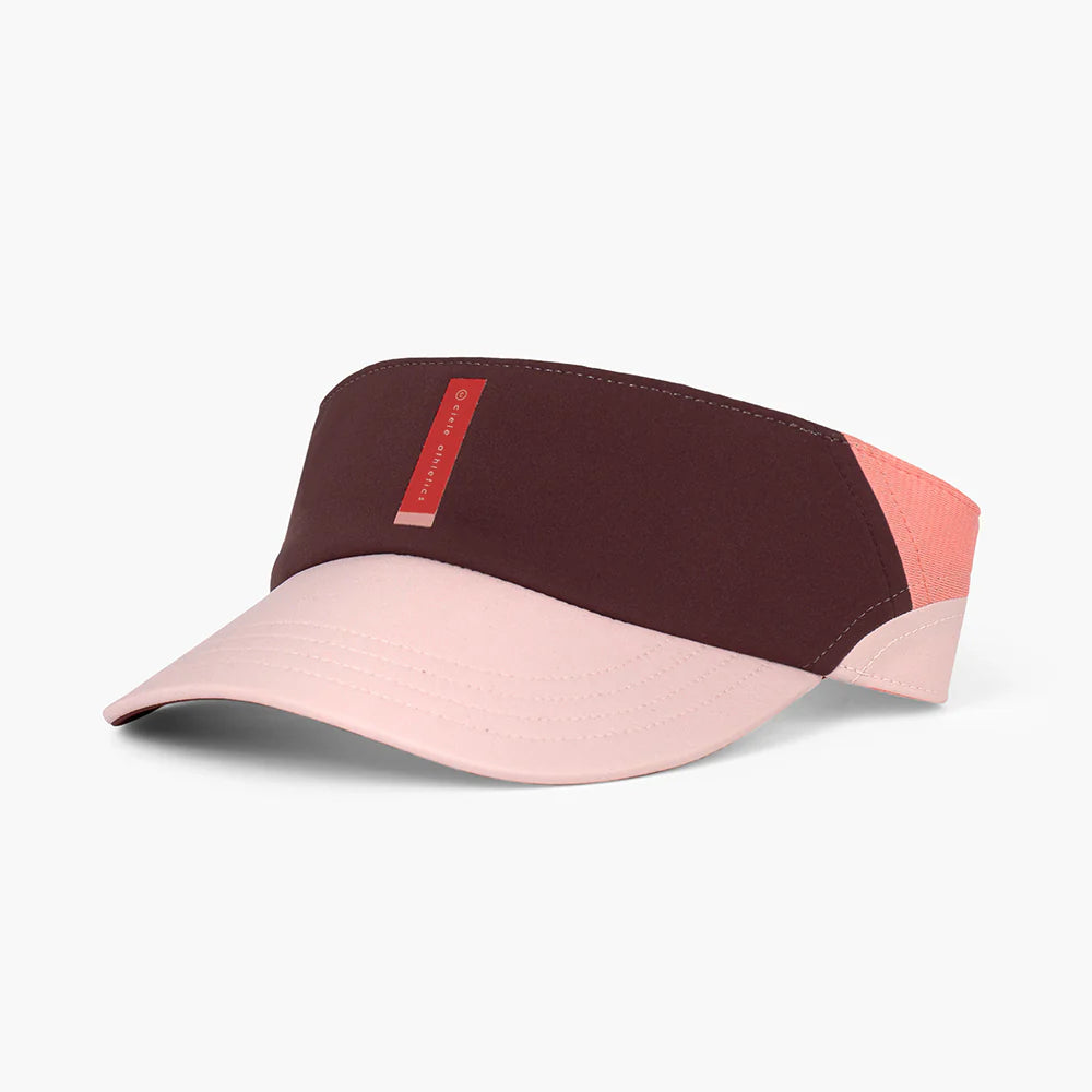 FSTVisorSC - Comp - IconicVC by Ciele in burgundy and pink with quick adjust closure and lightweight softcurved brim for running and outdoor use