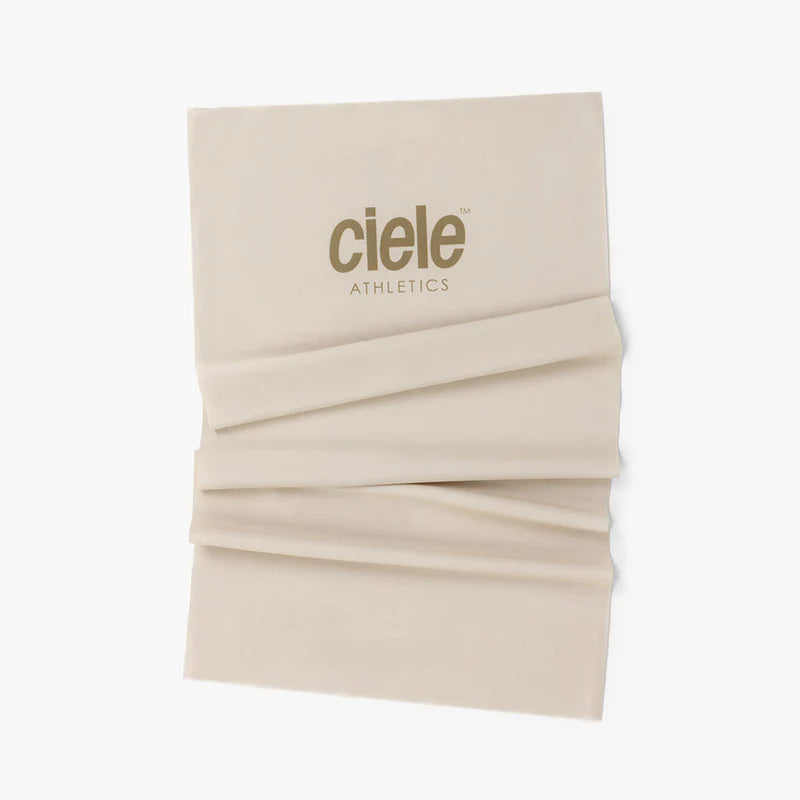 BFCollar-Athletics by Ciele in light beige, seamless recycled polyester neck tube with cooling, anti-odour, UPF protection for running