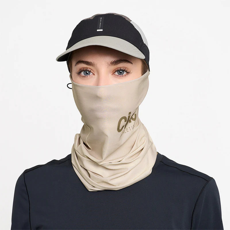 BFCollar-Athletics by Ciele in beige neck tube with seamless COOLmatic | PLUS fabric, cooling, anti-odour, UPF protection for running