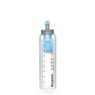 Ultra Flask + 500ml Filter Kit by Hydrapak in translucent white and blue, lightweight flask with built-in water filter for clean hydration outdoors