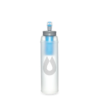 Ultra Flask + 500ml Filter Kit by Hydrapak in white and blue, lightweight filtered hydration system for safe outdoor water intake