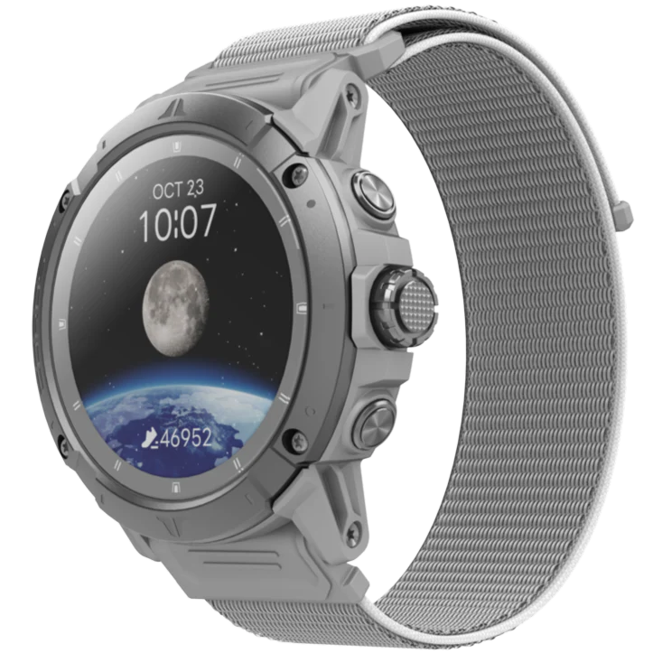VERTIX 2S GPS Adventure Watch by Coros in grey with dual-frequency GPS, heart rate sensor, 10 ATM water resistance for outdoor adventure