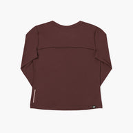 Dly Long Sleeve - Women by Ciele in brown with four-way stretch, UPF 50+, COOLmatic PLUS for running and outdoor protection