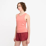 DLY Singlet - Women by Ciele in coral lightweight race-ready singlet designed for hot days and performance running