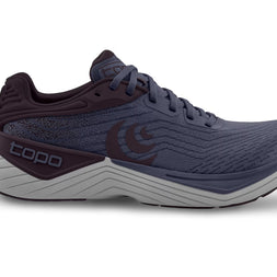 Ultrafly 5 - Women by Topo Athletic in navy and black with enhanced cushioning and stability, ideal for road running and support