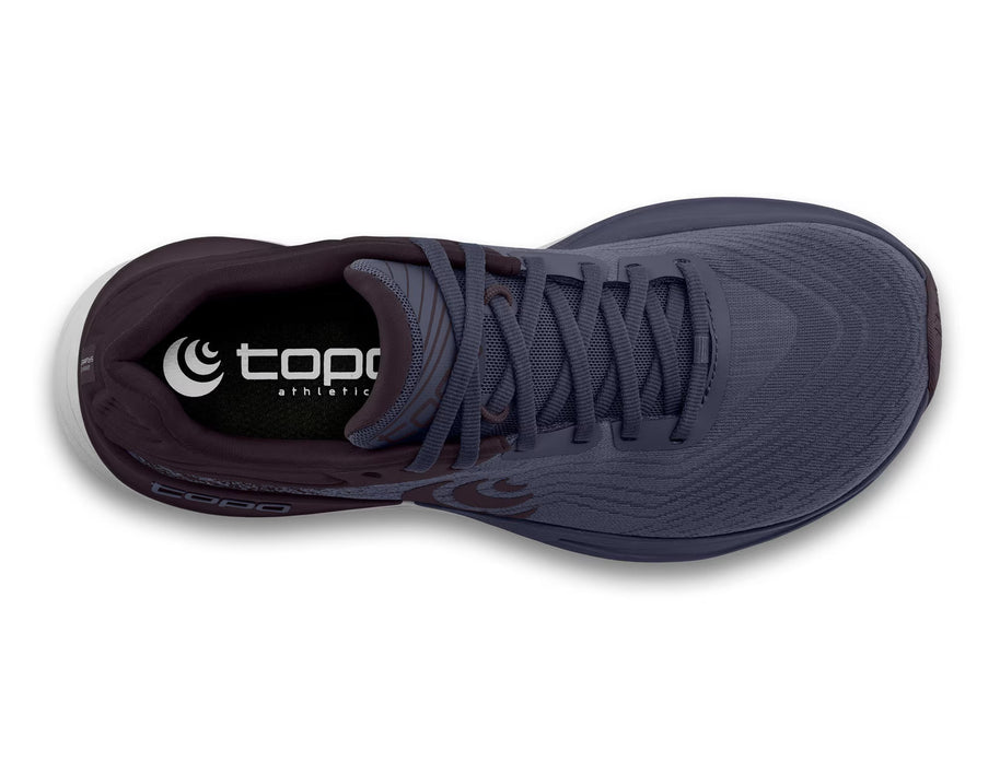 Ultrafly 5 - Women by Topo Athletic in dark blue and black with cushioning and stability for road running and daily training