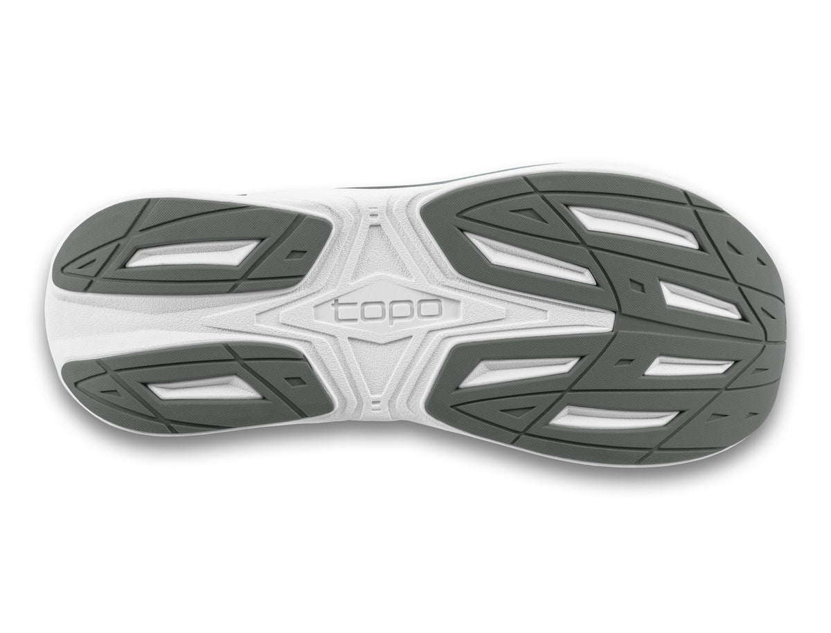 Outsole of the Topo Phantom 4 women's road running shoe in Grey/Grey
