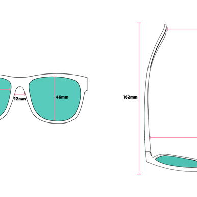 Colossal Squid Confessions by Goodr in teal and pink, lightweight USA-based accessory glasses designed for comfort and style