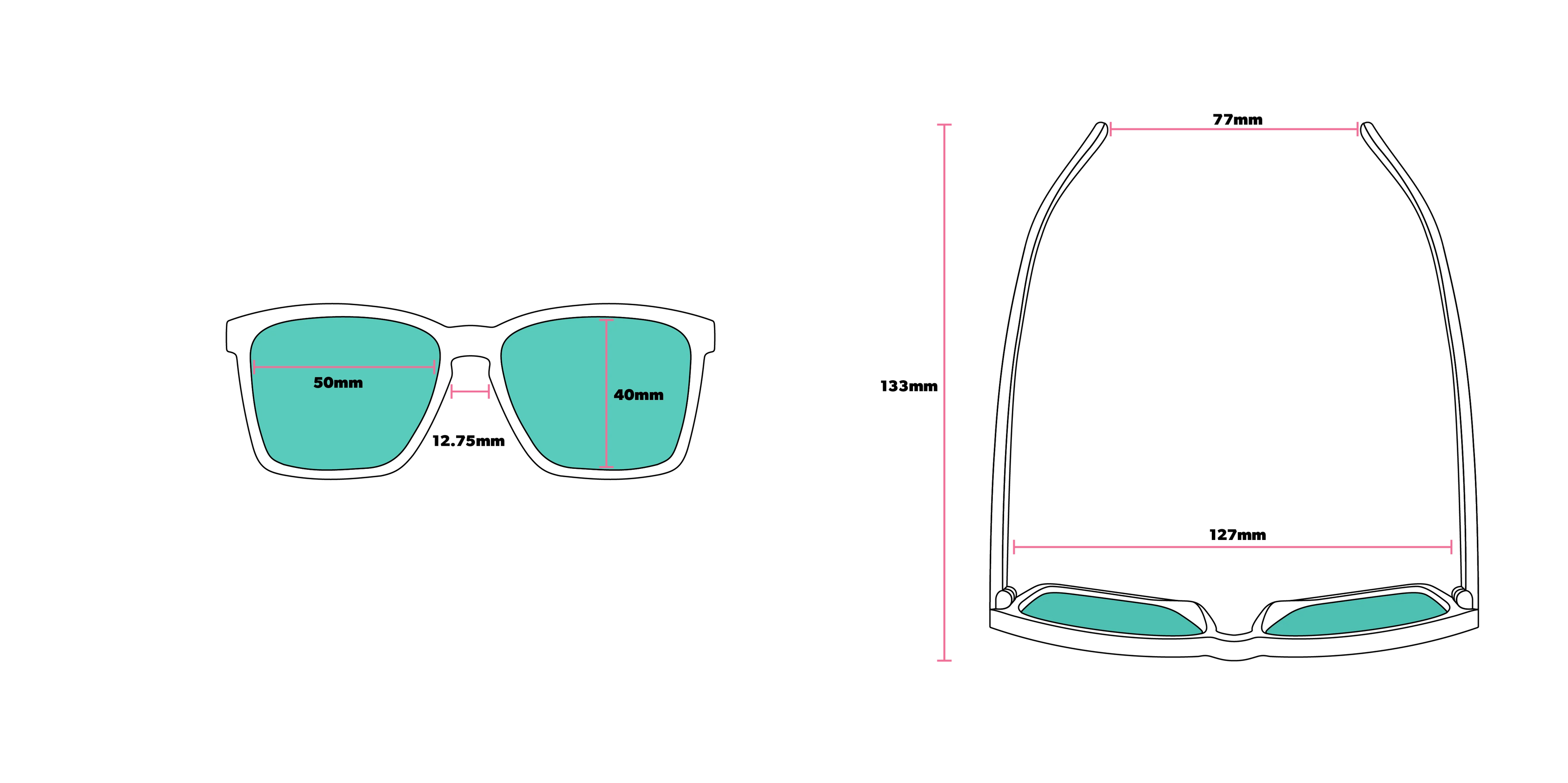 Middle Seat Advantage by Goodr in teal with mirrored reflective lenses, petite slim fit frame for smaller faces, ideal for running and outdoor use