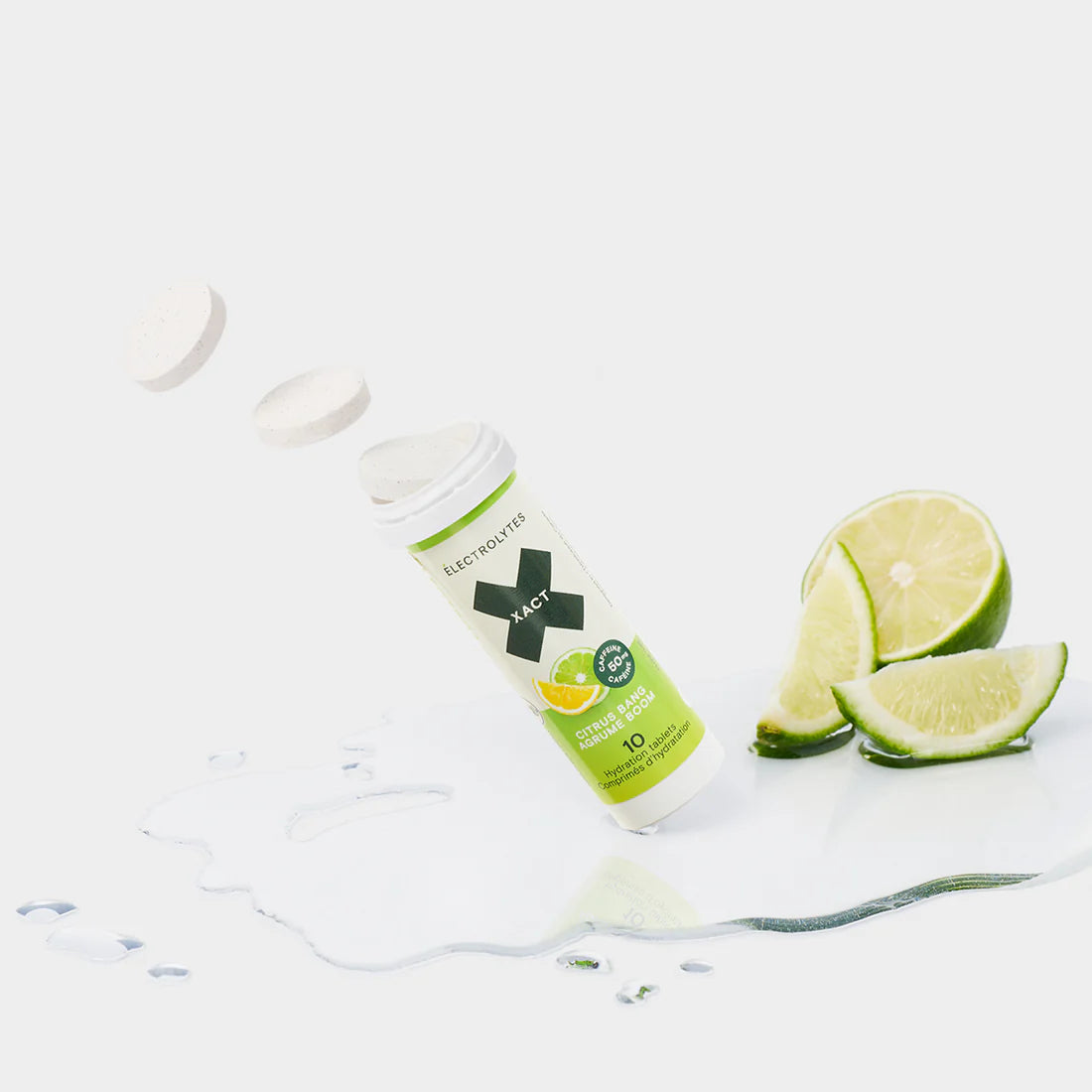 Electrolytes - Sport Hydration Tabs by Xact in citrus green, electrolyte tablets for optimal hydration and performance support in Canada