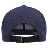 Traverse Trucker by La Sportiva in navy with mesh ventilation, crush-resistant design, and adjustable webbing for sun protection and comfort