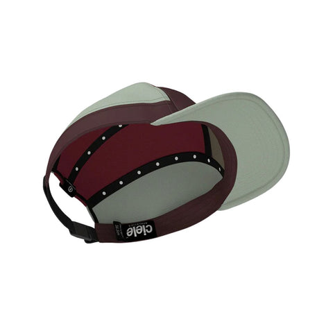ALZCap SC - C Plus by Ciele in maroon and grey with COOLmatic mesh, breathable fitted running cap ideal for running and outdoor use in Canada