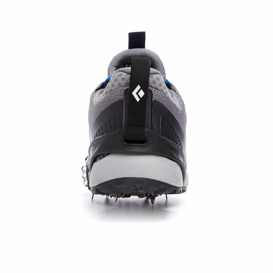Blitz Spike Traction Device by Black Diamond in black and grey with 6 stainless steel spikes ultralight for trail traction