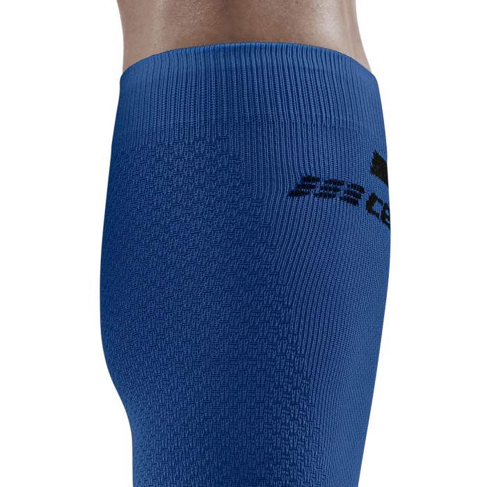 Run Compression Socks Tall - Men by CEP Sports in blue, targeted medi compression to reduce muscle vibration and aid nutrient supply during running