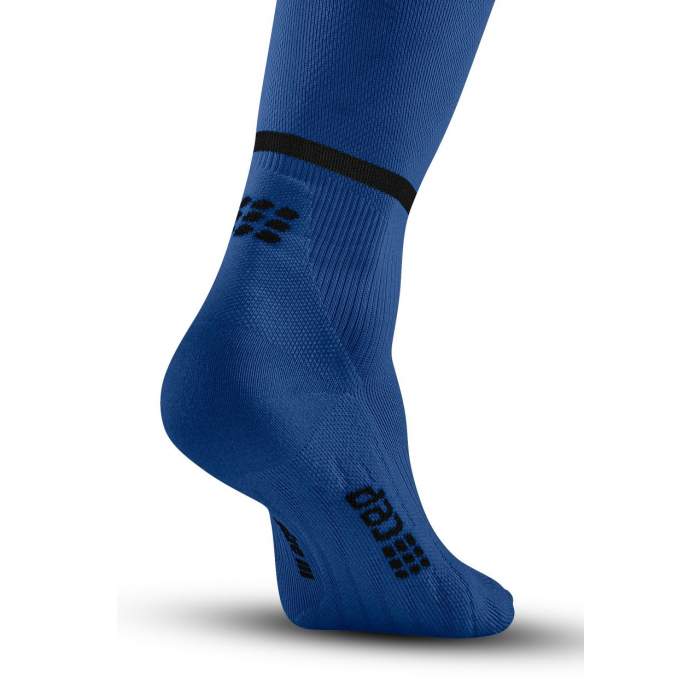 Run Compression Socks Tall - Men by CEP Sports in blue with black accents, targeted medi compression for muscle support and vibration reduction