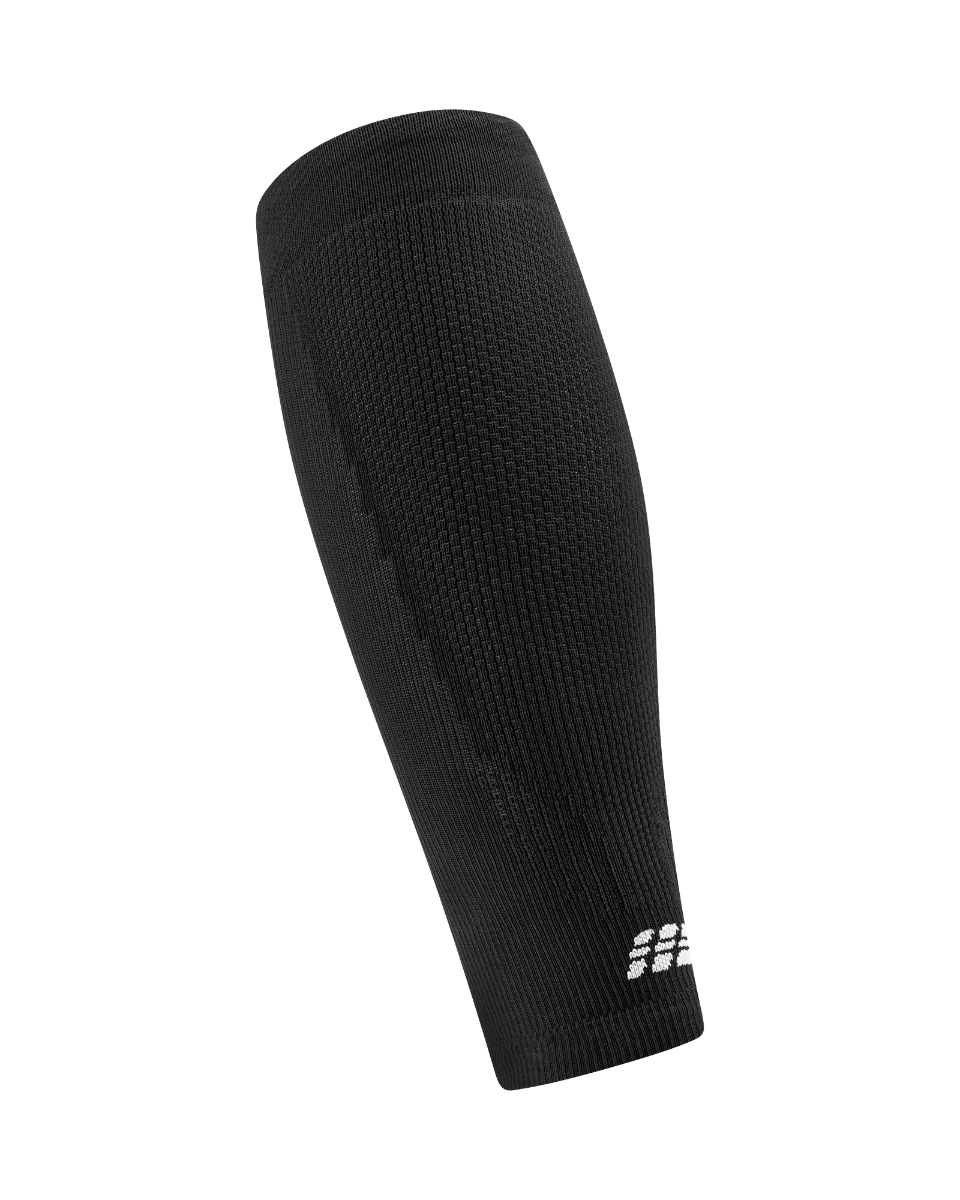 Core Run Calf Sleeve, 5.0 - Men by CEP Sports in black, compression sleeve with precise zones for improved running performance and recovery