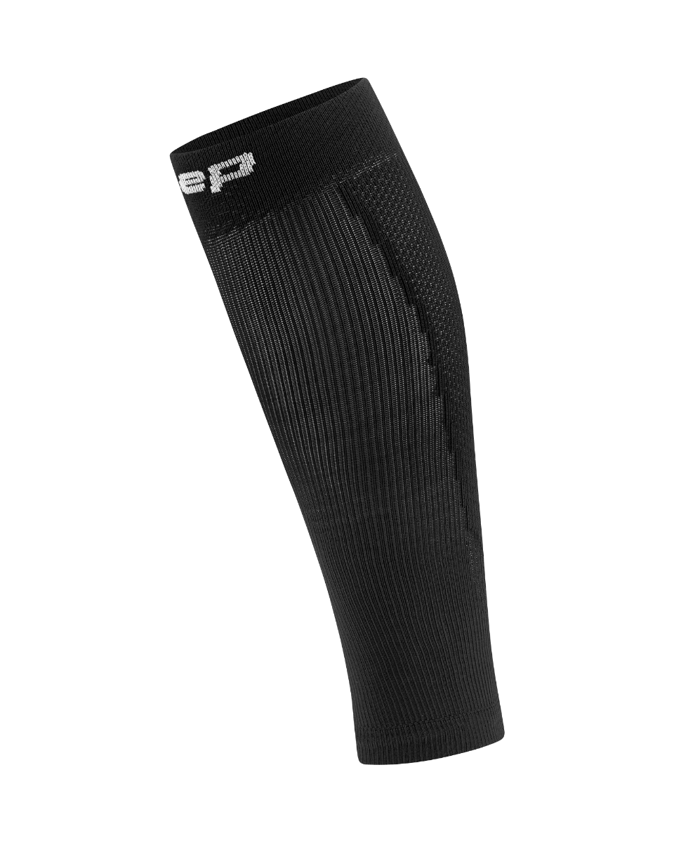 Core Run Calf Sleeve, 5.0 - Men by CEP Sports in black, compression calf sleeve for running with targeted zones and circular knit design