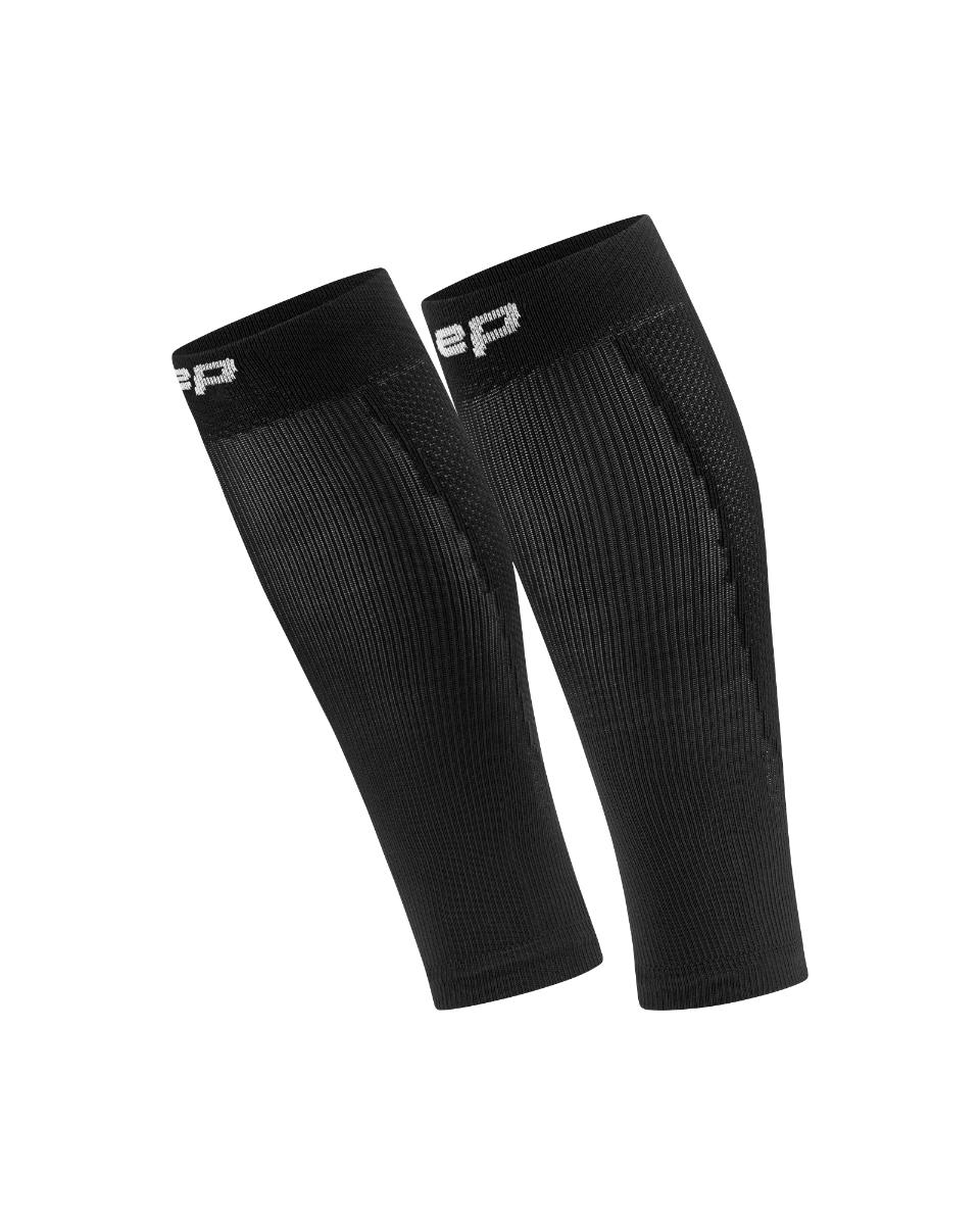 Core Run Calf Sleeve, 5.0 - Men by CEP Sports in black, compression sleeves with precise zones for enhanced running performance and recovery