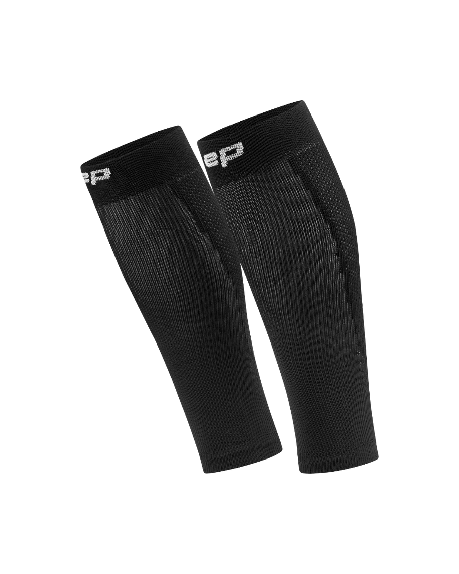 Core Run Calf Sleeve, 5.0 - Men by CEP Sports in black, compression sleeves with precise zones for enhanced running performance and recovery