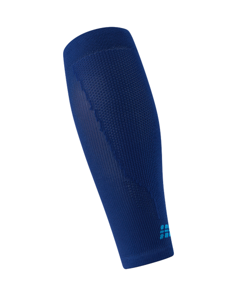 Core Run Calf Sleeve, 5.0 - Men by CEP Sports in navy blue with targeted compression zones for enhanced running performance and recovery