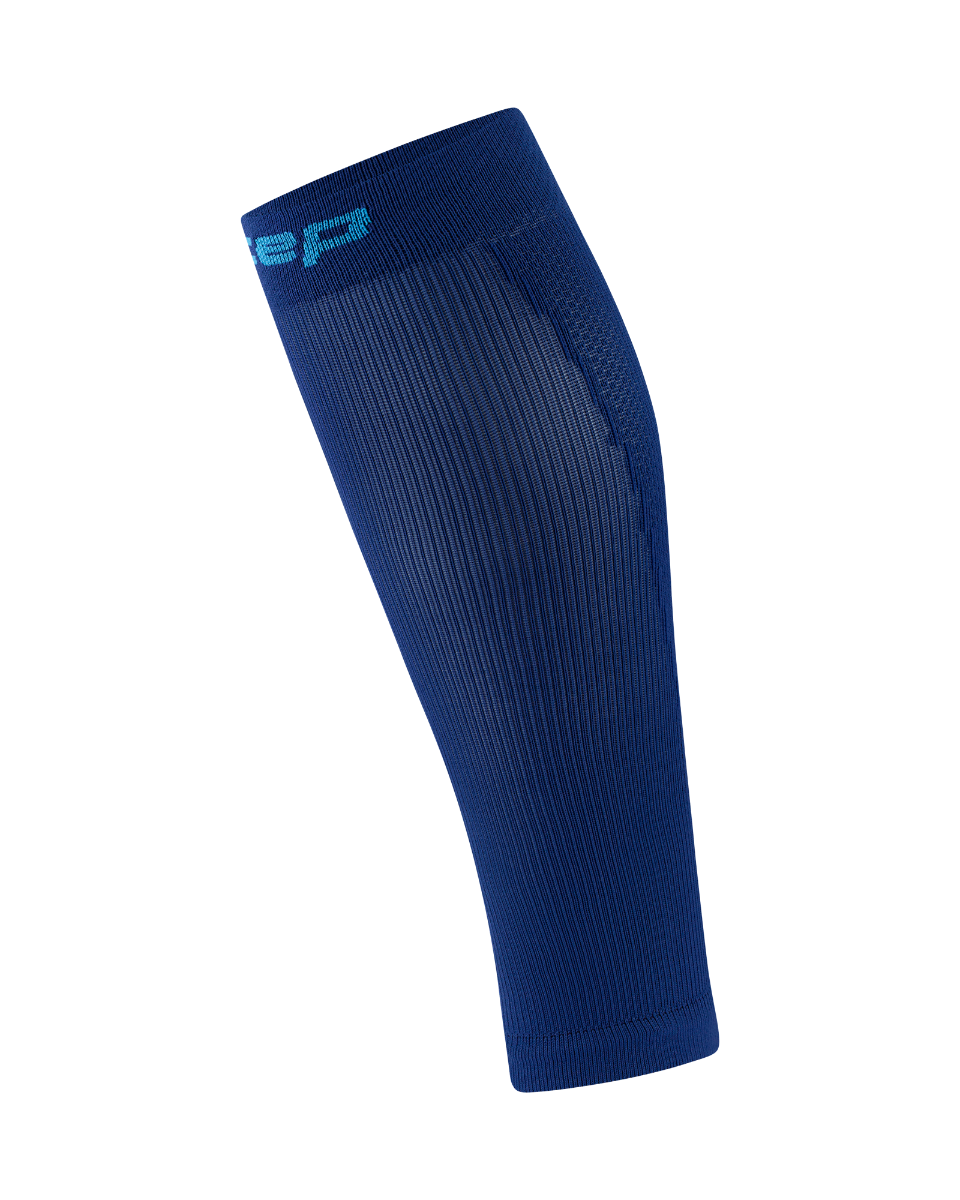 Core Run Calf Sleeve, 5.0 - Men by CEP Sports in blue, compression calf sleeve with precise zones for enhanced running support and recovery