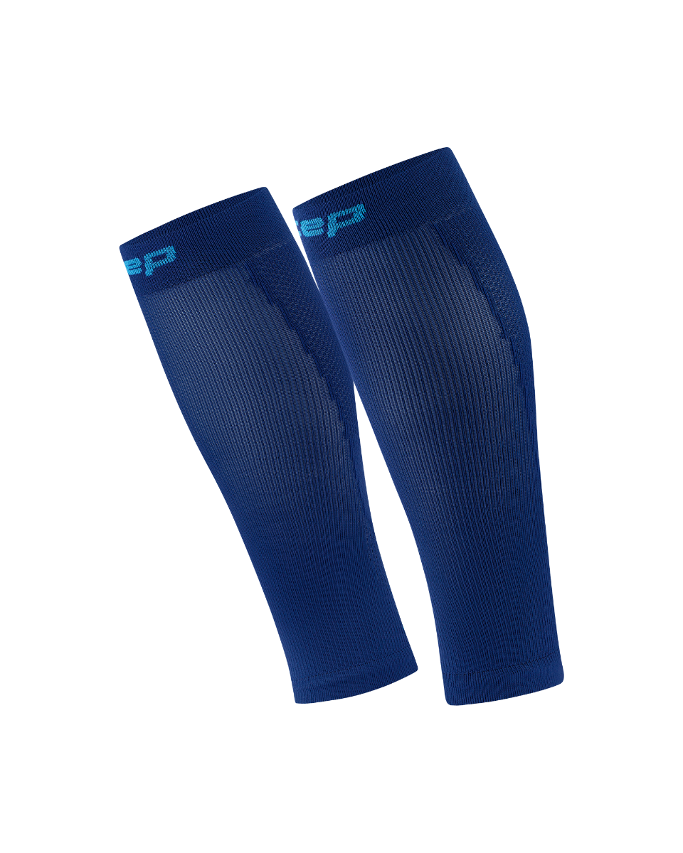 Core Run Calf Sleeve, 5.0 - Men by CEP Sports in navy blue, compression sleeves with precise zones for enhanced running performance