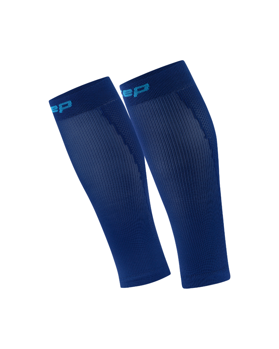 Core Run Calf Sleeve, 5.0 - Men by CEP Sports in navy blue, compression sleeves with precise zones for enhanced running performance