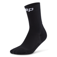 Core Run Socks Mid Cut, 5.0 - Women by CEP Sports in black, compression socks with targeted zones for joint and muscle support ideal for running