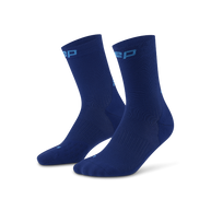 Core Run Socks Mid Cut, 5.0 - Men by CEP Sports in navy blue, compression running socks with targeted support for enhanced performance and recovery