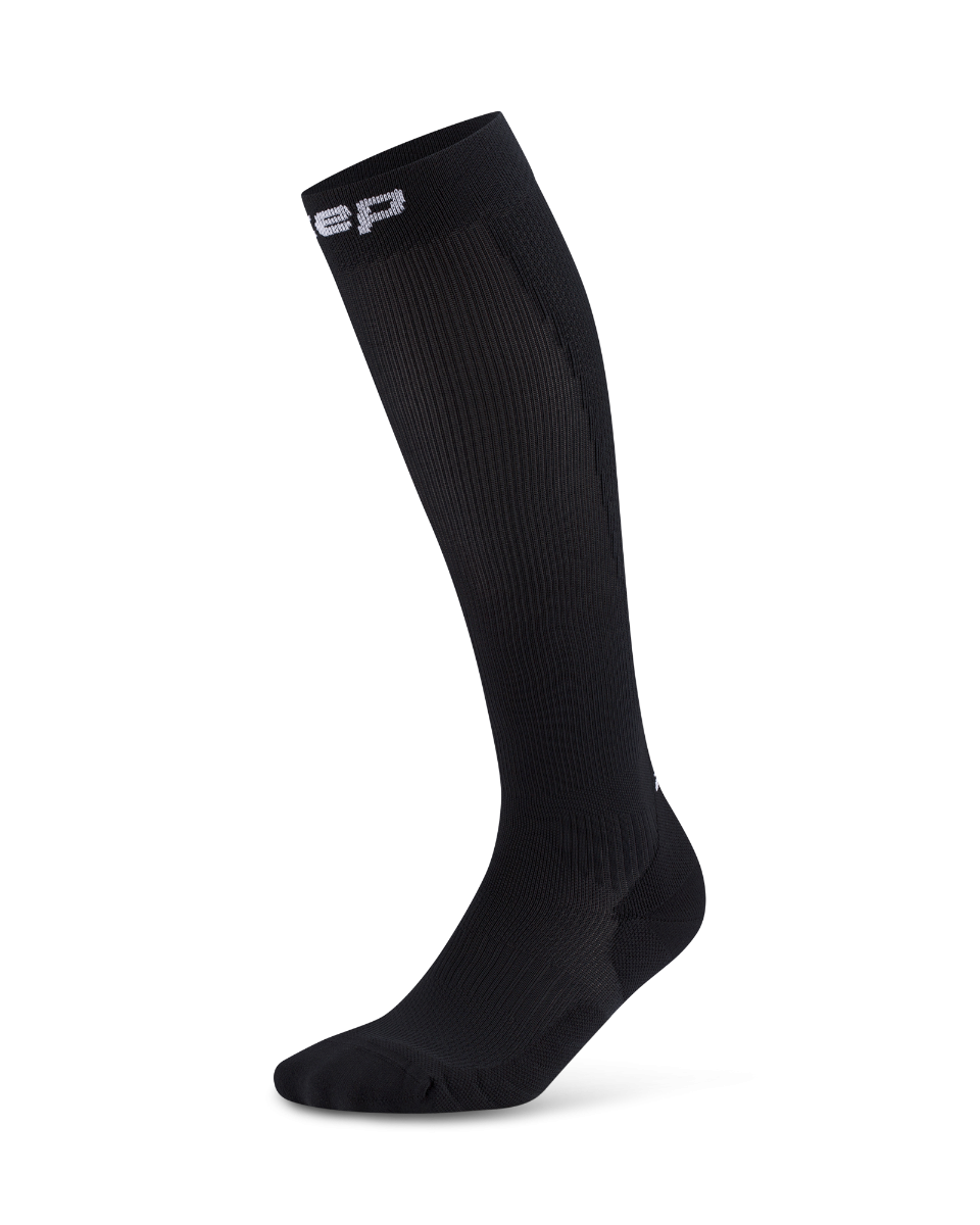 Core Run Socks Tall, 5.0 - Women by CEP Sports in black, tall compression socks for running with high activation and support