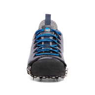Blitz Spike Traction Device by Black Diamond in black and blue with 6 stainless steel spikes lightweight for trail running and hiking