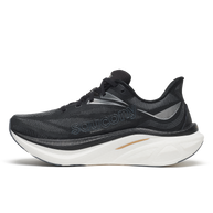 Saucony Endorphin Speed 6 Wide men's road running shoe in Black/White, inner side view with Saucony logo