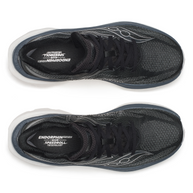 Top-down view of a pair of Saucony Endorphin Speed 6 Wide women's shoes in Black/White