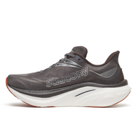 Saucony Endorphin Speed 6 men's road running shoe in Gull/Cocoa, inner side view with Saucony logo